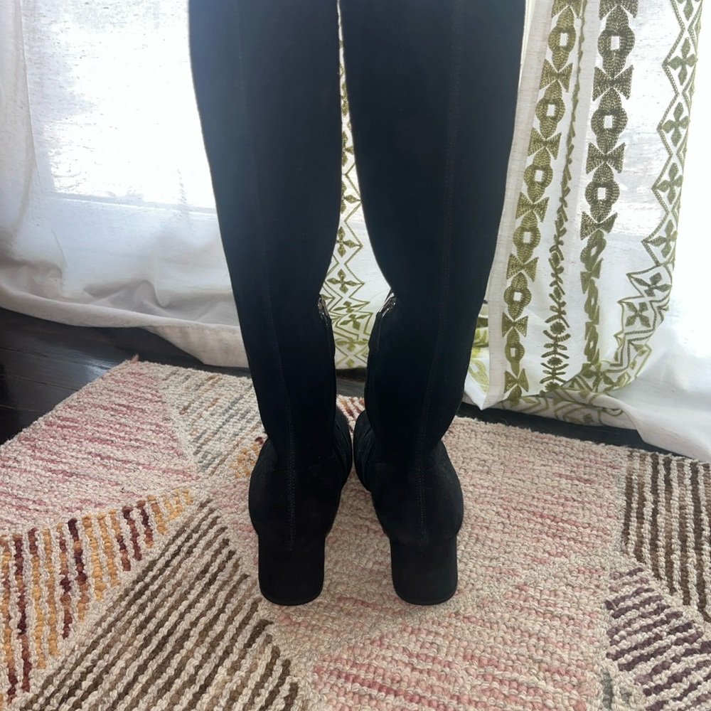 Vintage “Like New” Black Suede Prada Boots size 5.5 will fit a size 6…